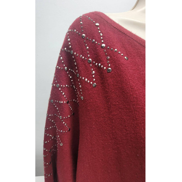 Women Knit Blouse Embellished 89th & Madison Red Size 3X - Picture 5 of 7